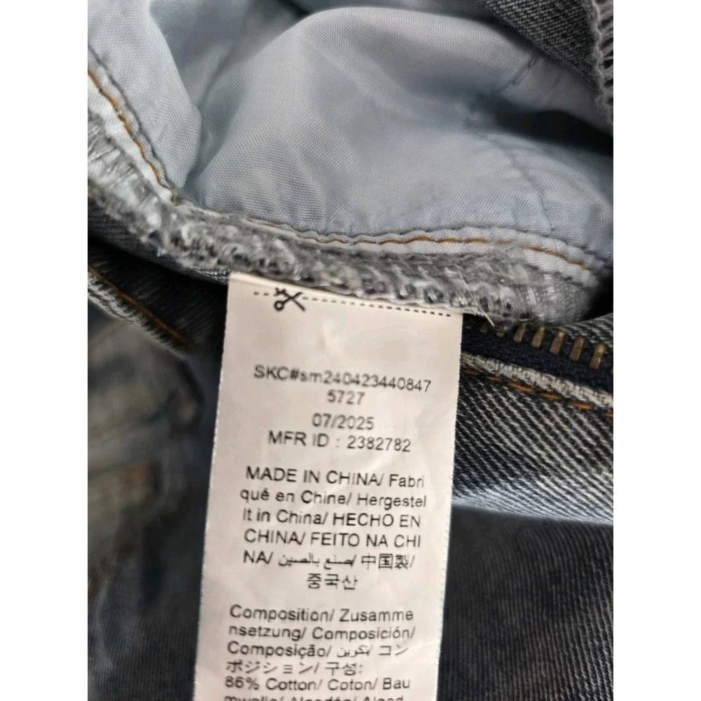 Shein Manfinity Jean Shorts Faded Distressed Raw Hem Size Large 34
